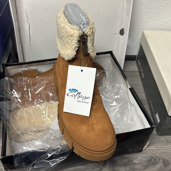 Aqua College Womens Perla Suede Winter Ankle Boots - Picture 4 of 5